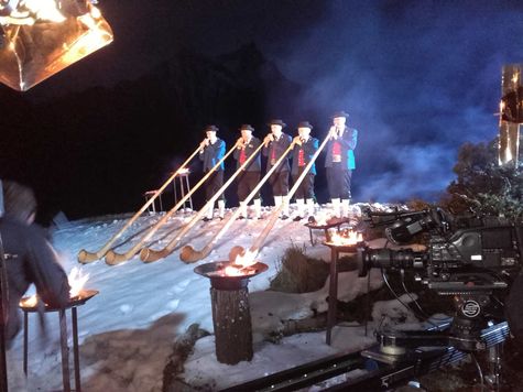 Dekoration für Weihnachtssendung
